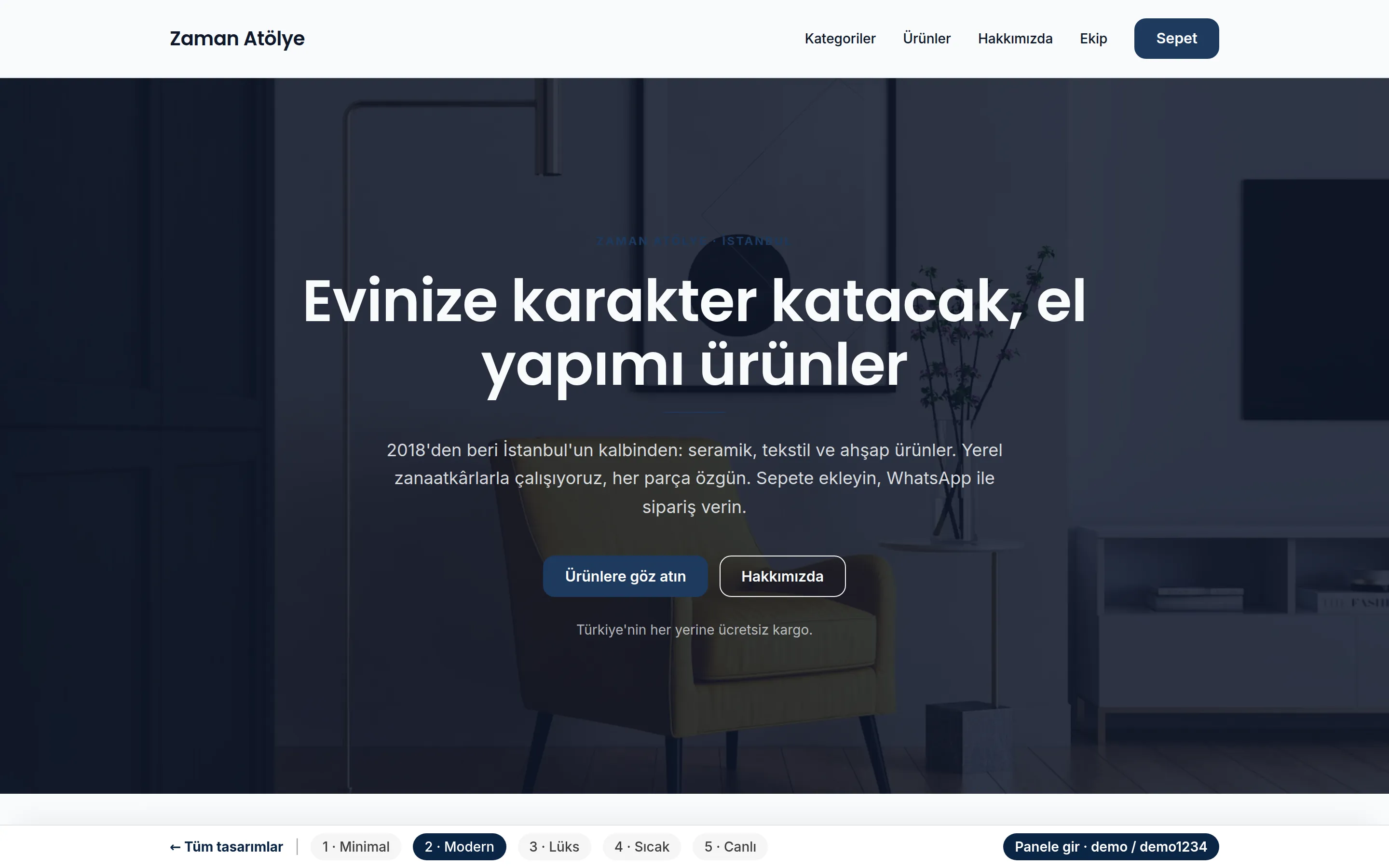 Tasarım 2 — Mobilya